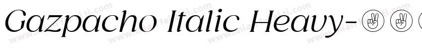 Gazpacho Italic Heavy字体转换